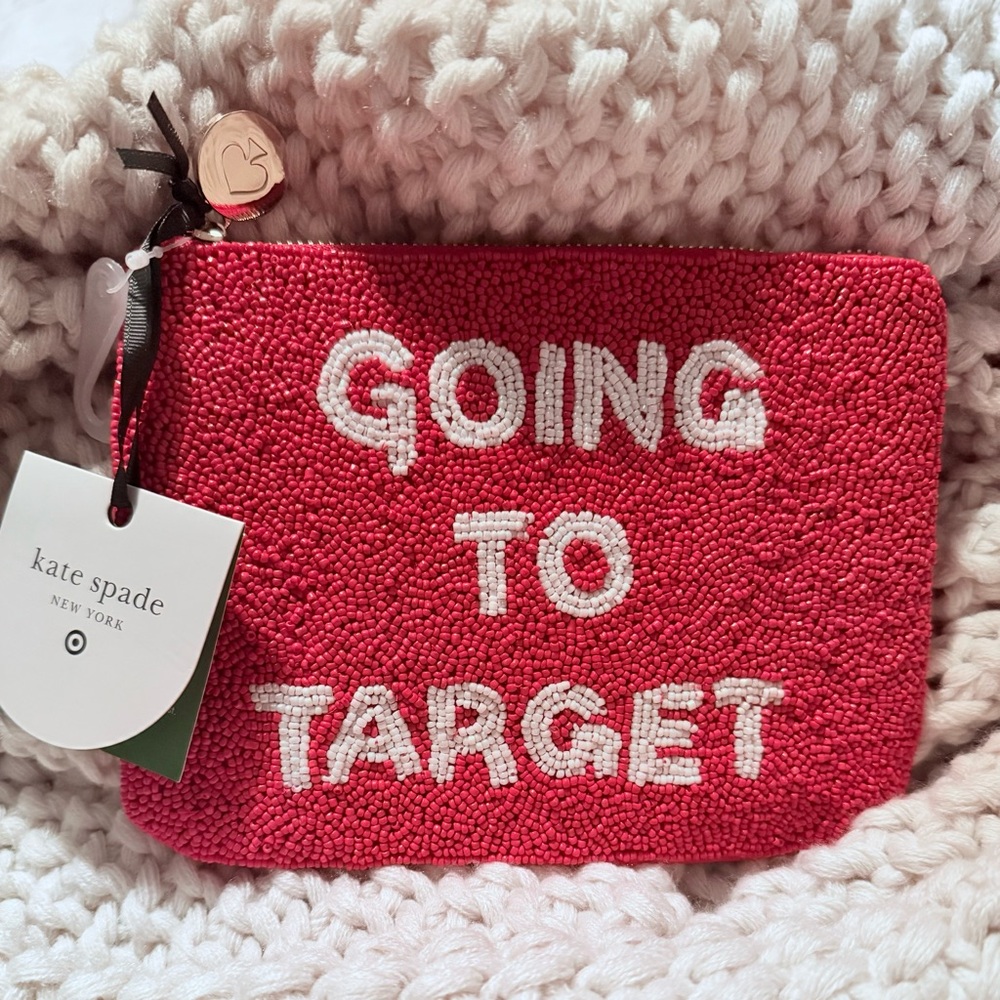 Kate Spade Red Beaded clutch